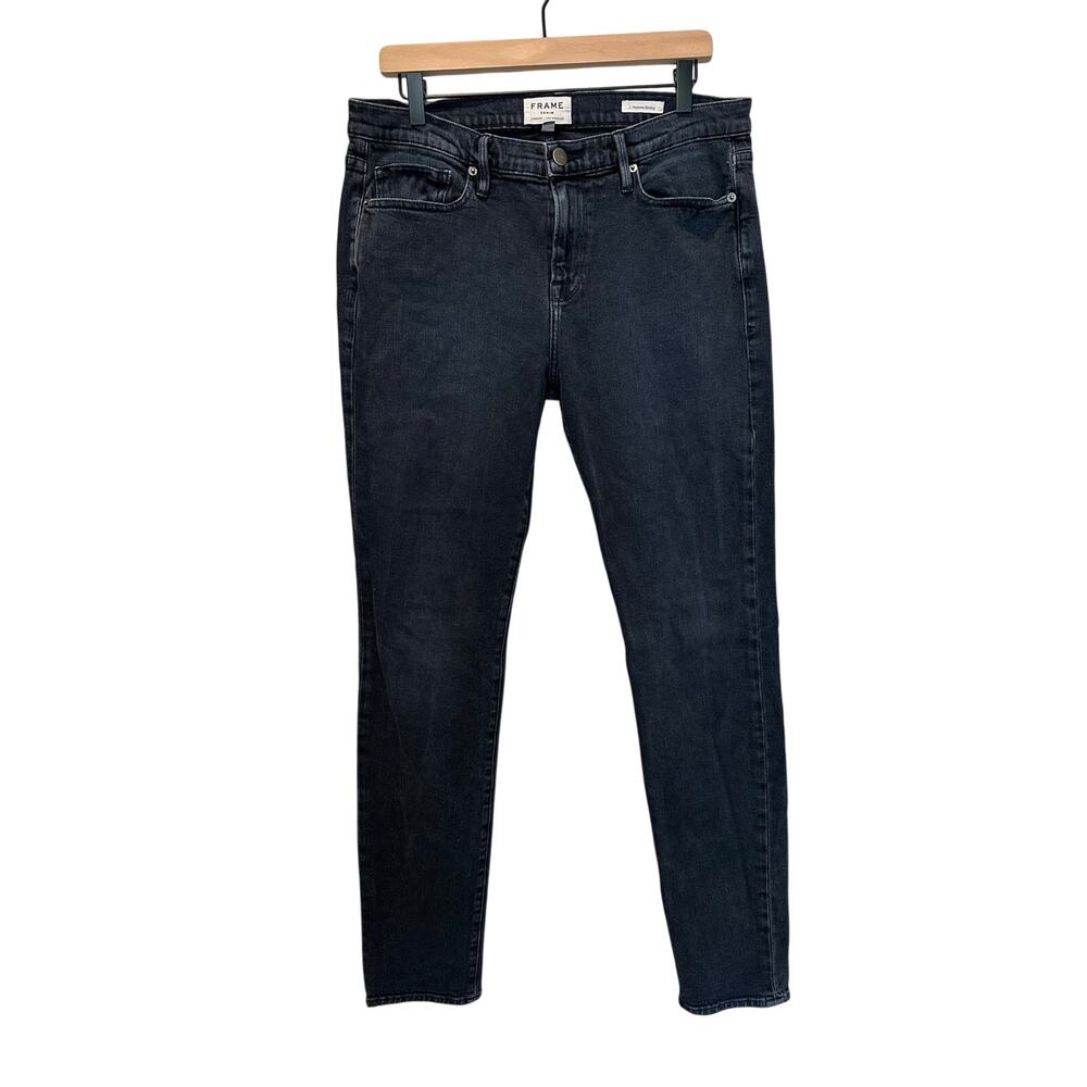 FRAME L’Homme Skinny Jeans 33 Cobalt Dark Wash Slim Stretch Denim